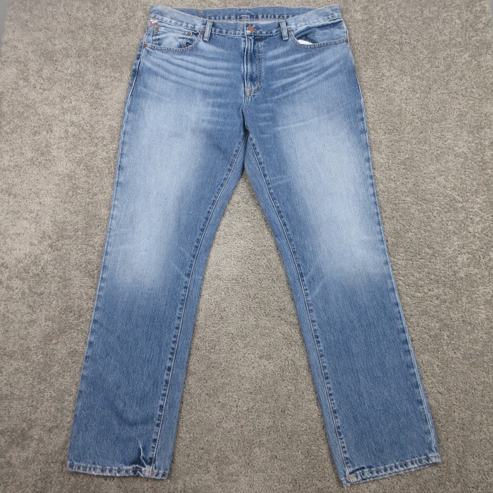 Denim‎ & Supply Ralph Lauren Jeans Mens 36x32 Blue Slouch Faded Whisker Pants